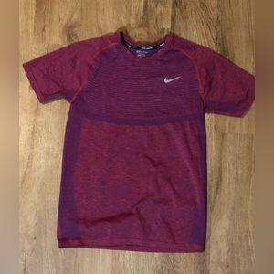 Nike Dri-Fit Knit Men’s Running Top Red/Blue Knit Mesh